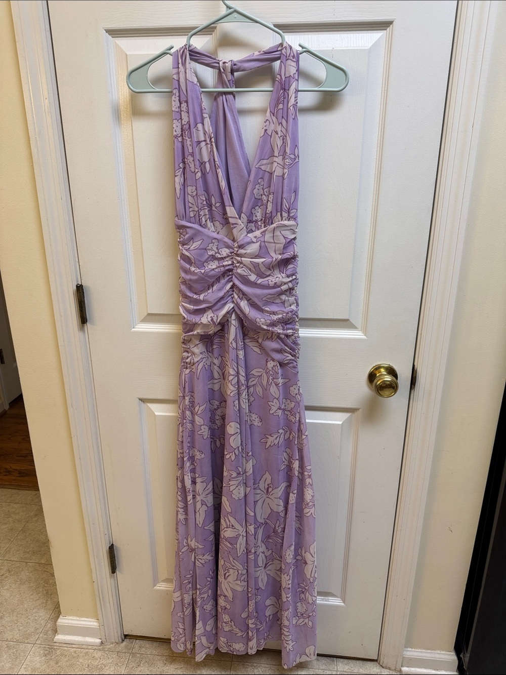 Zara Lavender Floral Maxi Dress